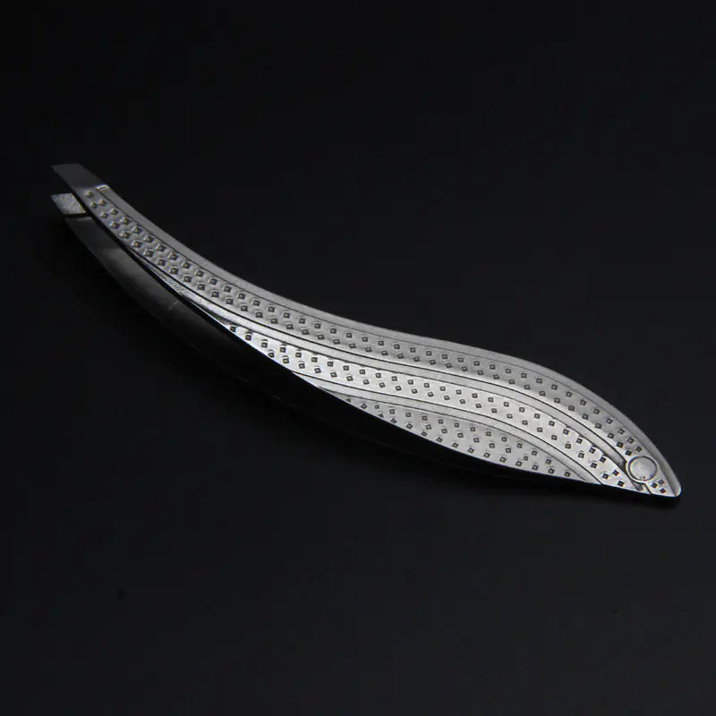 Premium Stainless Steel Eyebrow Tweezers Set with Light