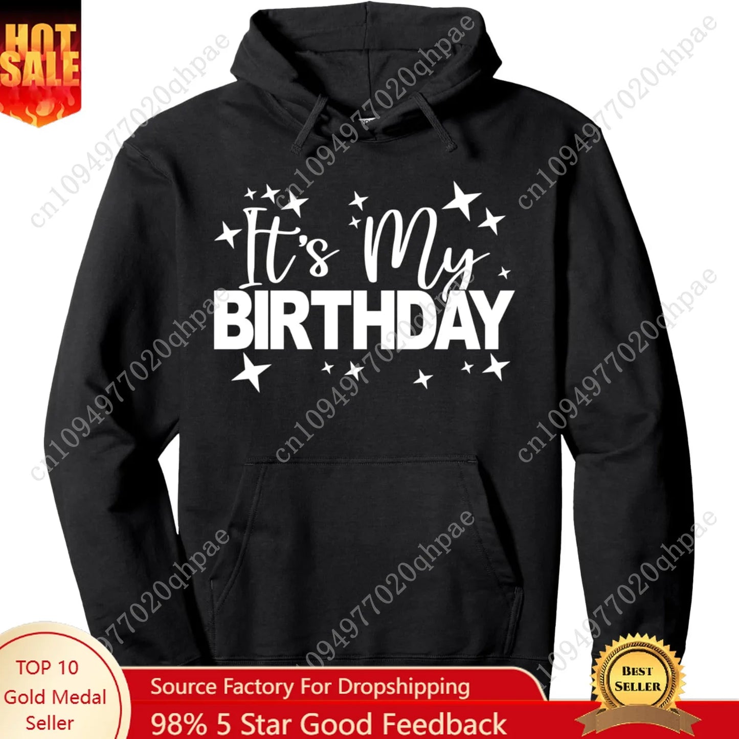 It's My Birthday Men Women Teens Kids Birthday Party Pullover Hoodie